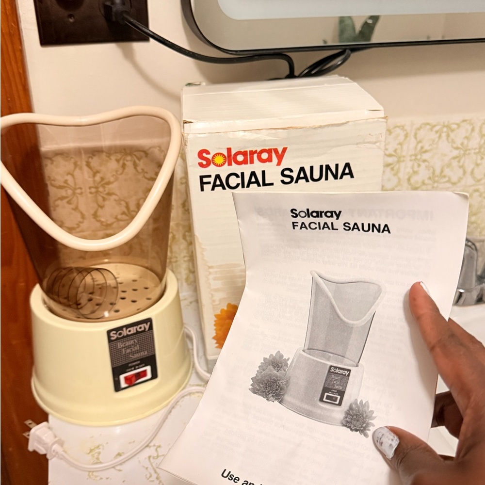 Solaray Cream Facial Sauna Steamer for Home Skincare
